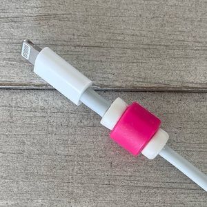 Various colors set of 10 plastic charging cord protectors and identifiers